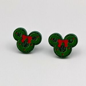 Mickey Mouse Christmas acrylic stud earrings
